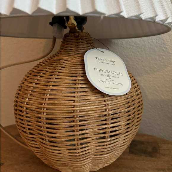 Natural Wicker Table Lamp Brown - Threshold designed with Studio McGee - Picture 5 of 5